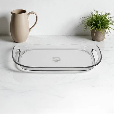Gambar Culinart Nampan Saji 44x29 cm Transparan - Abu-abu