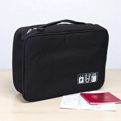 Gambar Passport Tas Organizer Gadget Dengan Handle - Hitam