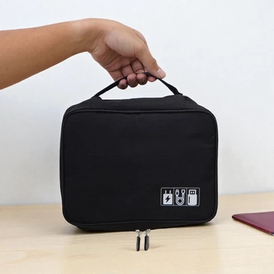 Gambar Passport Tas Organizer Gadget Dengan Handle - Hitam