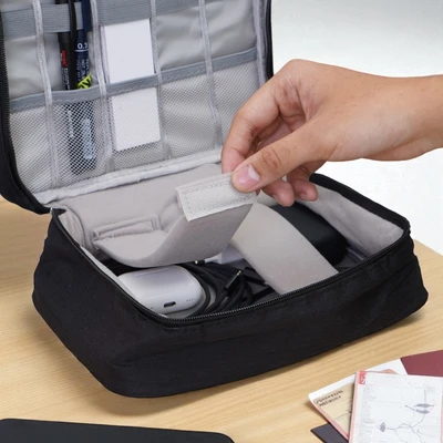 Gambar Passport Tas Organizer Gadget Dengan Handle - Hitam
