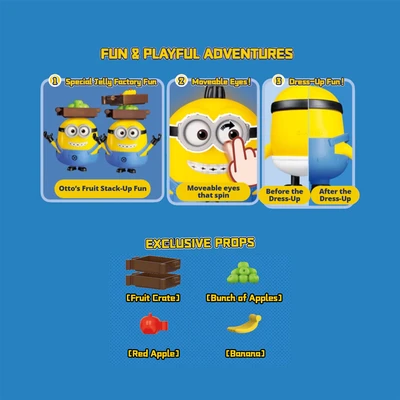 Gambar Blokees Minions Precool 03 Minifigure Stuart The Fruit Maker - Kuning