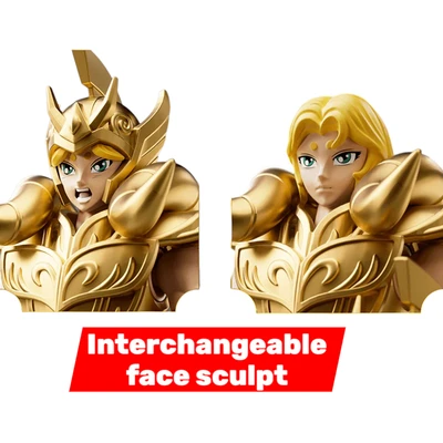 Gambar Blokees Saint Seiya Champion Class Action Figure Aries Mu - Gold