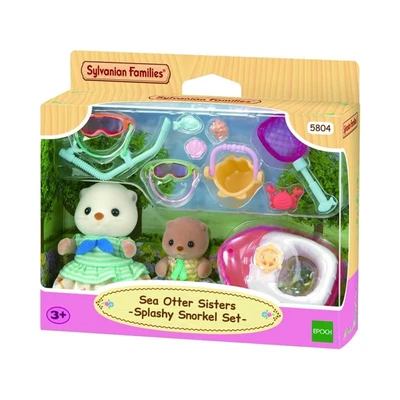 Gambar Sylvanian Families Set Boneka Sea Otter Sisters Splashy Snorkel 5804 - Mix