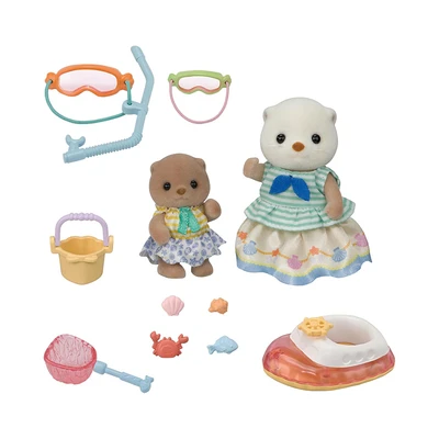 Gambar Sylvanian Families Set Boneka Sea Otter Sisters Splashy Snorkel 5804 - Mix