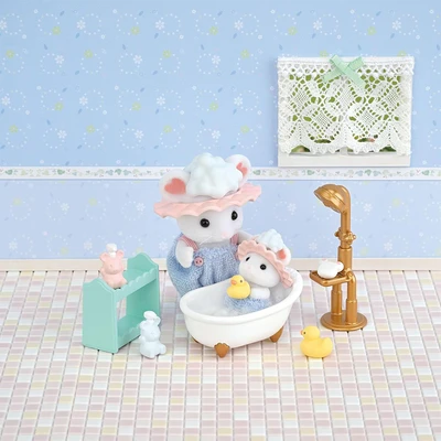 Gambar Sylvanian Families Set Boneka Bath Time Bubble Siblings 5805 - Mix