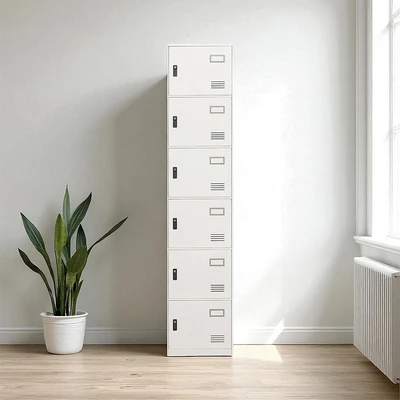 Gambar Informa Carter V2 Loker Numeric Lock 6 Pintu Metal - Putih