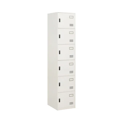 Gambar Informa Carter V2 Loker Numeric Lock 6 Pintu Metal - Putih