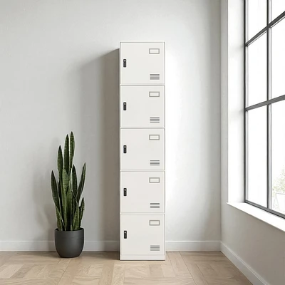 Gambar Informa Carter V2 Loker Numeric Lock 5 Pintu Metal - Putih