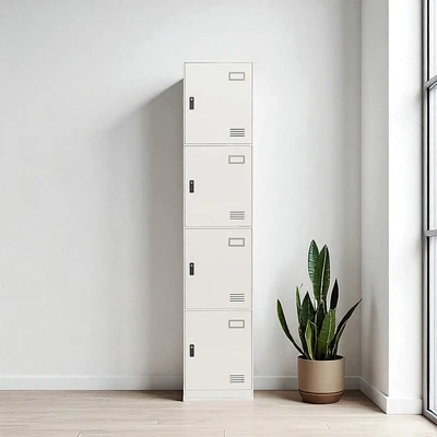 Gambar Informa Carter V2 Loker Numeric Lock 4 Pintu Metal - Putih