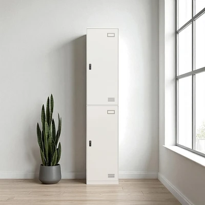 Gambar Informa Carter V2 Loker Numeric Lock 2 Pintu Metal - Putih
