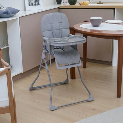 Gambar Kindla Baby High Chair Slim Foldable - Abu-abu