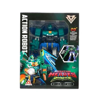 Gambar Alpha Group Quantum Heroes Dinoster Action Robot Stego Blast Wing 12.7 Cm - Mix