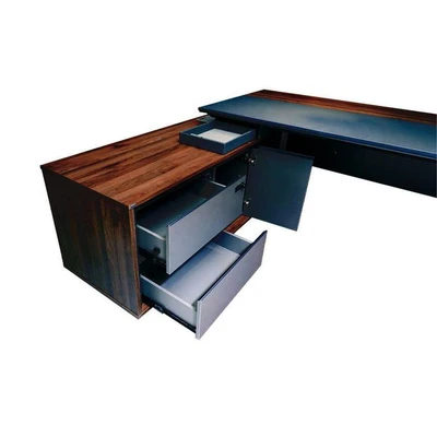 Gambar Sunon Maxim Meja Kantor Left - Cokelat/Hitam