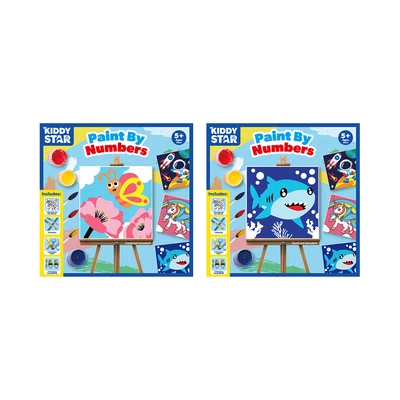 Gambar Kiddy Star Set Paint By Numbers Shark + Free Set Paint By Numbers Butterfly - Mix