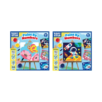 Gambar Kiddy Star Set Paint By Numbers Astronout + Free Set Paint By Numbers Butterfly - Mix