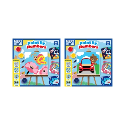 Gambar Kiddy Star Set Paint By Numbers Cars + Free Set Paint By Numbers Butterfly - Mix