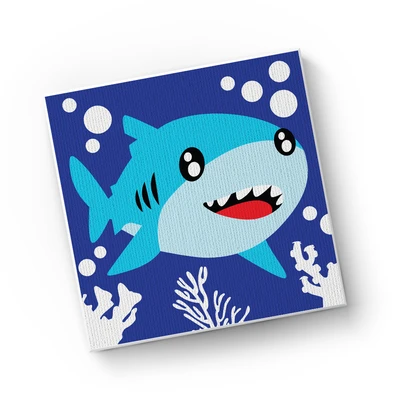 Gambar Kiddy Star Set Paint By Numbers Shark + Free Set Paint By Numbers Dinosaurs - Mix