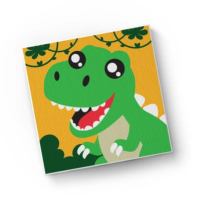 Gambar Kiddy Star Set Paint By Numbers Astronout + Free Set Paint By Numbers Dinosaurs - Mix