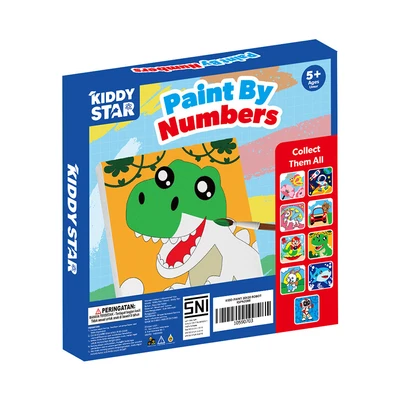 Gambar Kiddy Star Set Paint By Numbers Robot + Free Set Paint By Numbers Dinosaurs - Mix