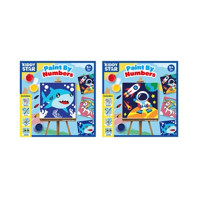 Gambar Kiddy Star Set Paint By Numbers Astronout + Free Set Paint By Numbers Shark - Mix