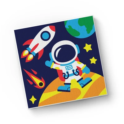 Gambar Kiddy Star Set Paint By Numbers Astronout + Free Set Paint By Numbers Shark - Mix