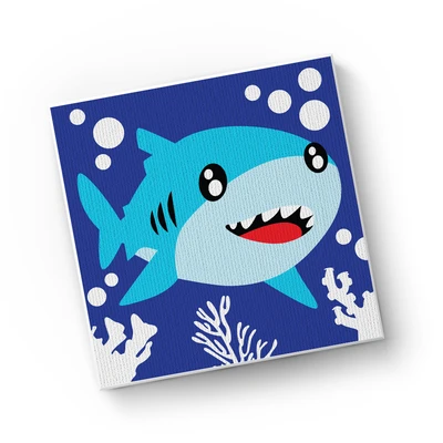 Gambar Kiddy Star Set Paint By Numbers Robot + Free Set Paint By Numbers Shark - Mix