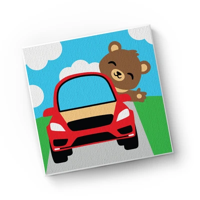 Gambar Kiddy Star Set Paint By Numbers Cars + Free Set Paint By Numbers Astronout - Mix