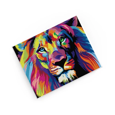 Gambar Kiddy Star Set Paint By Numbers Lion + Free Set Paint By Numbers Fisherman - Mix