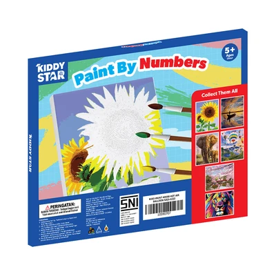 Gambar Kiddy Star Set Paint By Numbers Sunflowers + Free Set Paint By Numbers Hot Air Balloon - Mix