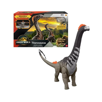 Gambar Jurassic World Rebirth Figure Titanosaurus - Abu-abu