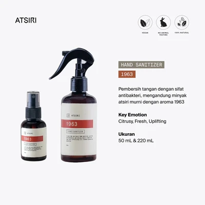 Gambar Atsiri 50 Ml 73% Alkohol 1963 Hand Sanitizer - Merah