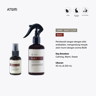 Gambar Atsiri 50 Ml 73% Alkohol Buai Hand Sanitizer - Cokelat
