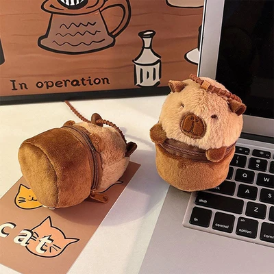 Gambar Kiddy Fun Earphone Pouch Capybara - Cokelat