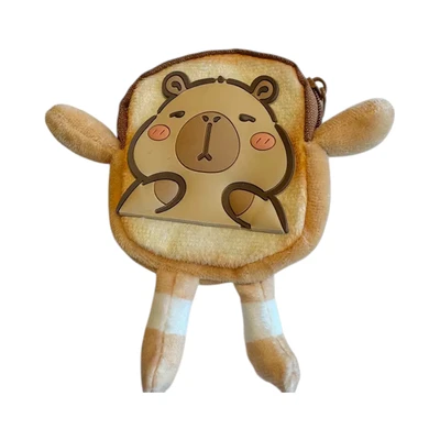 Gambar Kiddy Fun Dompet Plush Capybara - Cokelat