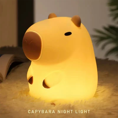 Gambar Kiddy Fun Lampu Tidur Led Capybara - Cokelat