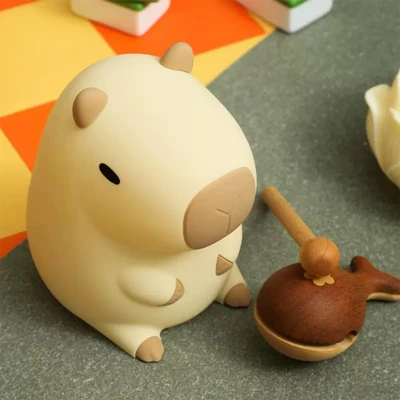 Gambar Kiddy Fun Lampu Tidur Led Capybara - Cokelat