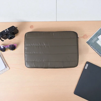 Gambar Ataru Tas Laptop Puffy Nylon - Hijau Metalik