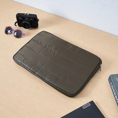 Gambar Ataru Tas Laptop Puffy Nylon - Hijau Metalik