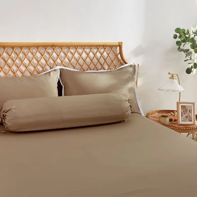 Gambar Informa 180x200 cm Set 5 Pcs Seprai King Bamboo - Cokelat Sandy