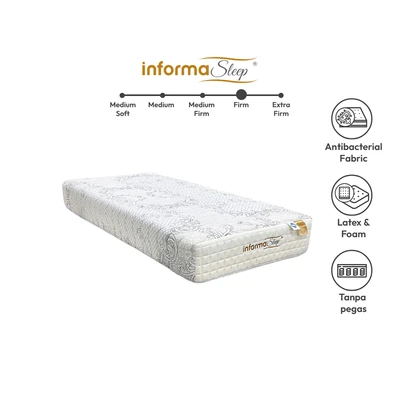 Gambar Informa Sleep 120x200x25 cm Sanipedic Kasur Latex Hard Foam - Putih