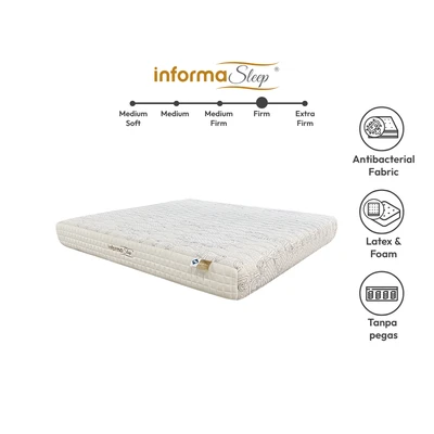 Gambar Informa Sleep 180x200x25 cm Sanipedic Kasur Latex Hard Foam - Putih