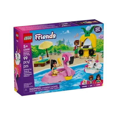Gambar LEGO Friends Unicorn & Flamingo Pool Party Set 99 Pcs 42658 - Mix