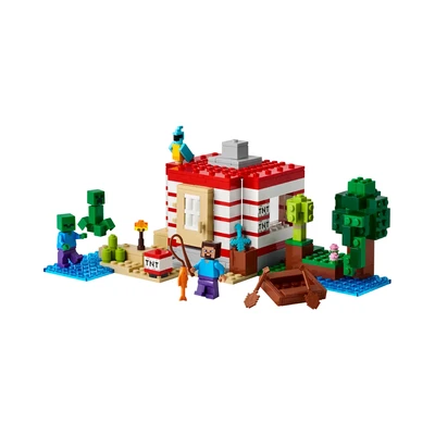 Gambar LEGO Minecraft The Tnt Jungle House Set 287 Pcs 21275 - Mix