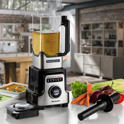 Gambar Ariete Blender High Speed Blend & Heat 2 Liter 2000 watt - Hitam/Silver