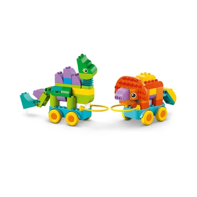 Gambar LEGO Duplo 3 In 1 Dinosaurs On Wheels Set 108 Pcs 10451 - Mix