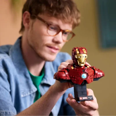 Gambar LEGO Marvel Iron Man Mk4 Bust Set 436 Pcs 76327 - Merah/gold