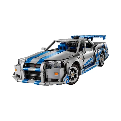 Gambar LEGO Technic 2 Fast 2 Furious Nissan Skyline Gtr R34 Car Set 1410 Pcs 42210 - Mix
