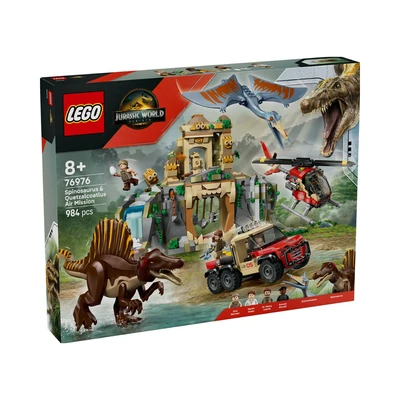 Gambar LEGO Jurassic World Spinosaurus & Quetzalcoatlus Air Mission Set 984 Pcs 76976 - Mix