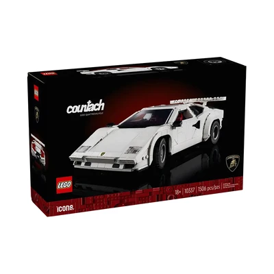 Gambar LEGO Icons Lamborghini Countach 5000 Quattrovalvole Set 1506 Pcs 10337 - Putih