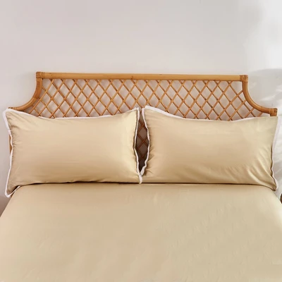 Gambar Informa 120x200x40 cm Set 3 pcs Seprai Double Microfiber Polyester Bleached - Cokelat Sand